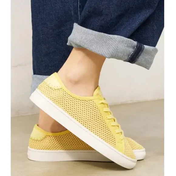 Soludos Women's Canaria Yellow The Ibiza Mesh Sneaker Size 9 - Picture 1 of 13